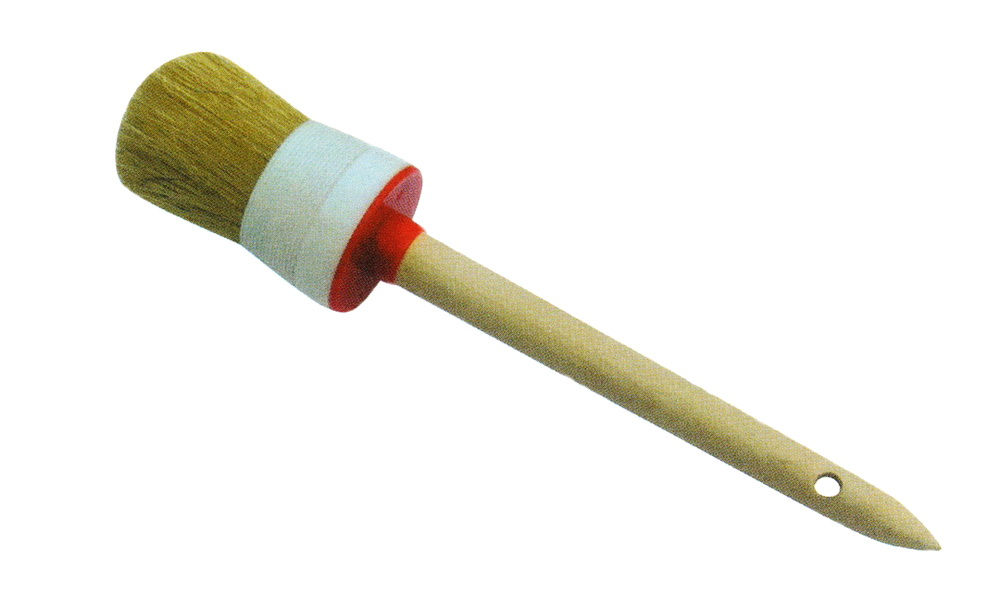 Round Brush With With Wooden Handle